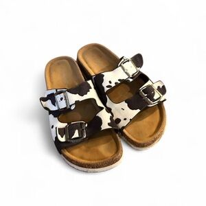 Cow Print Sandals